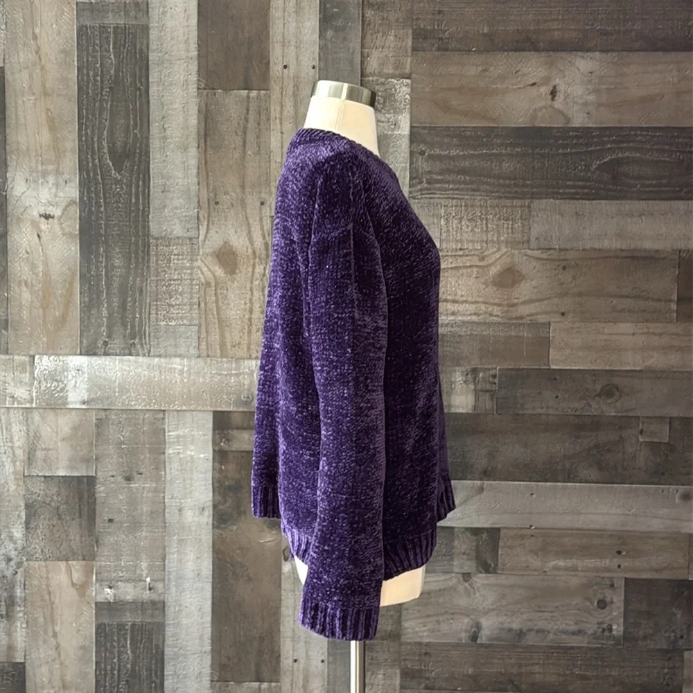 The Children’s Place purple sweater girls size 16 sparkly fleece girlhoodcore